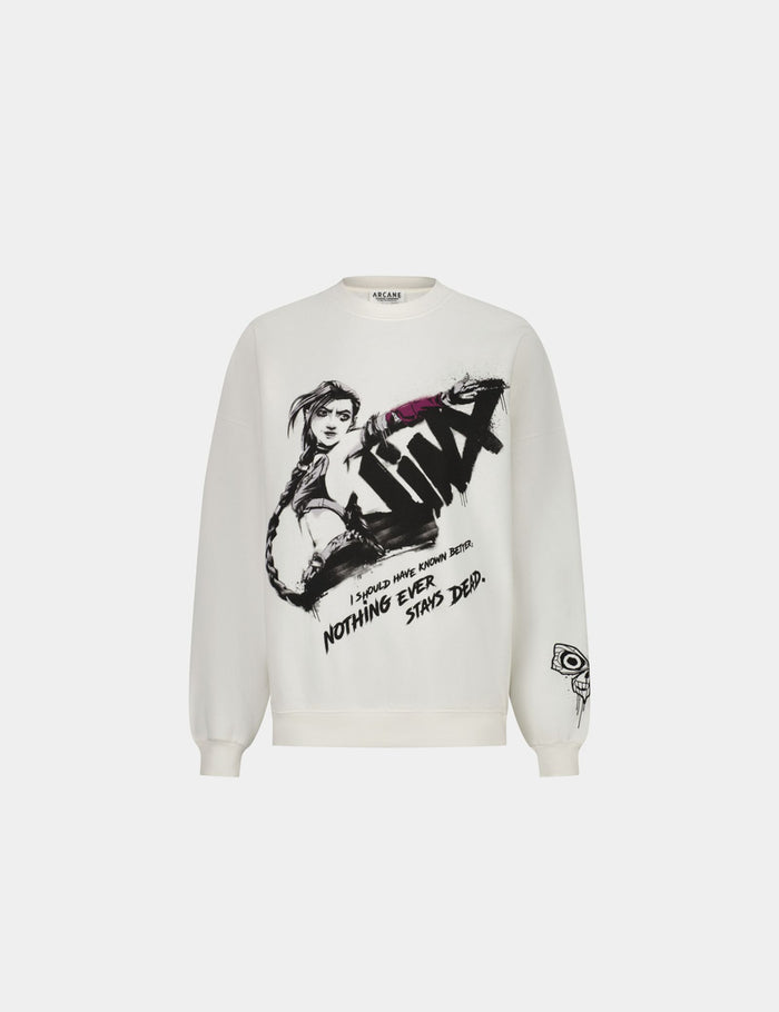 jennyfer Sweat ARCANE X JENNYFER blanc cassé