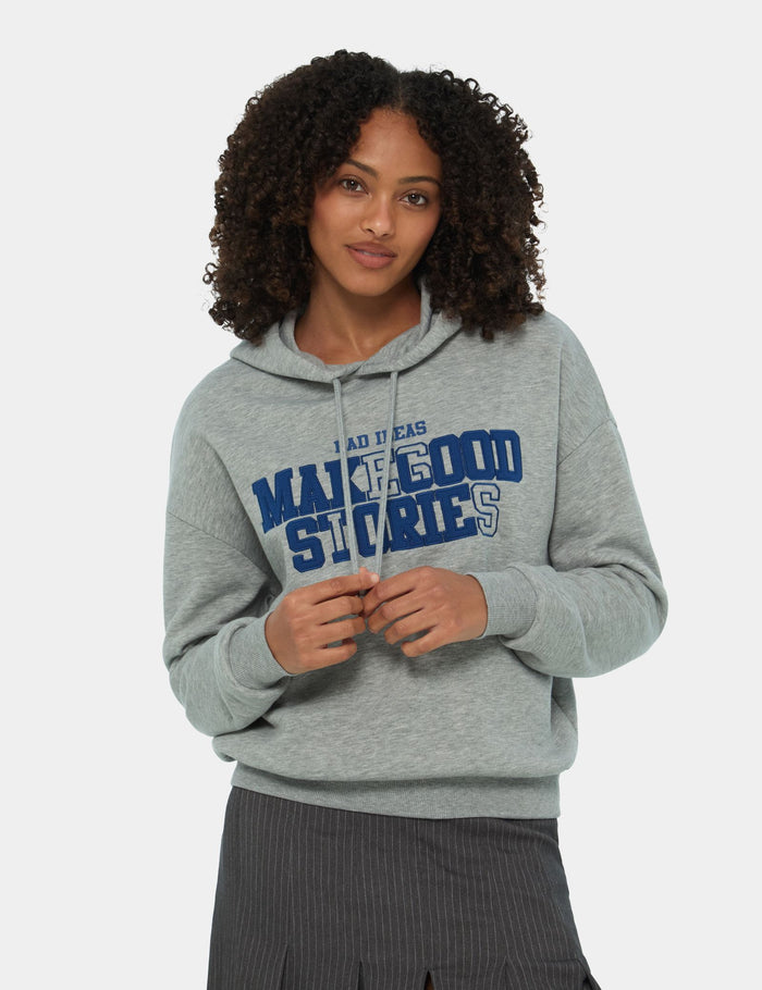 jennyfer Sweat oversize à message gris