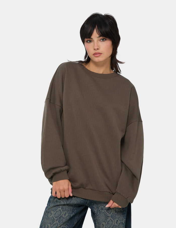 jennyfer Sweat oversize marron clair