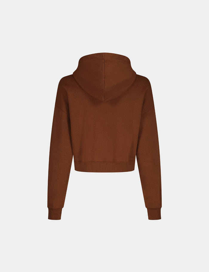 jennyfer Sweatshirt court à message marron