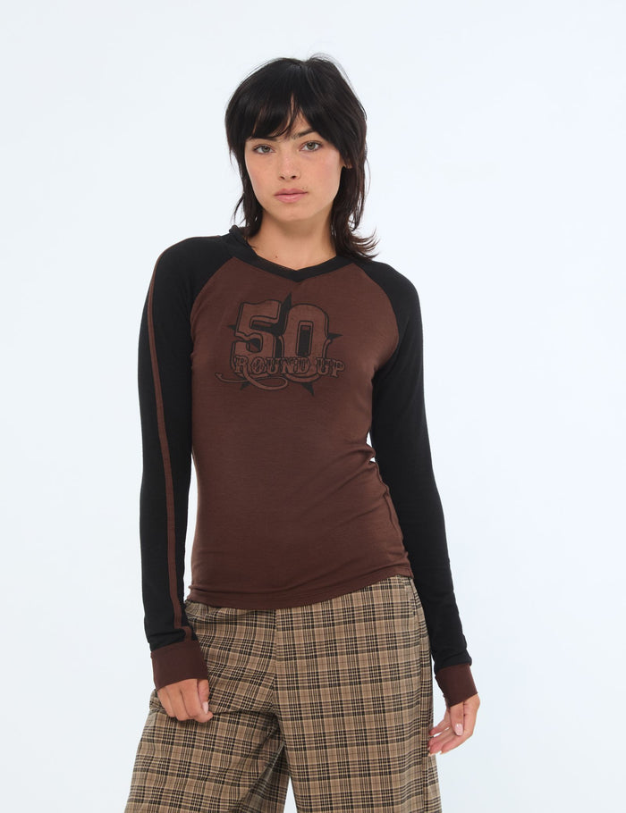jennyfer T-shirt 50 marron foncé
