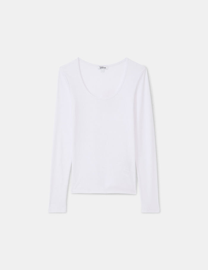 jennyfer T-shirt côtelée blanc