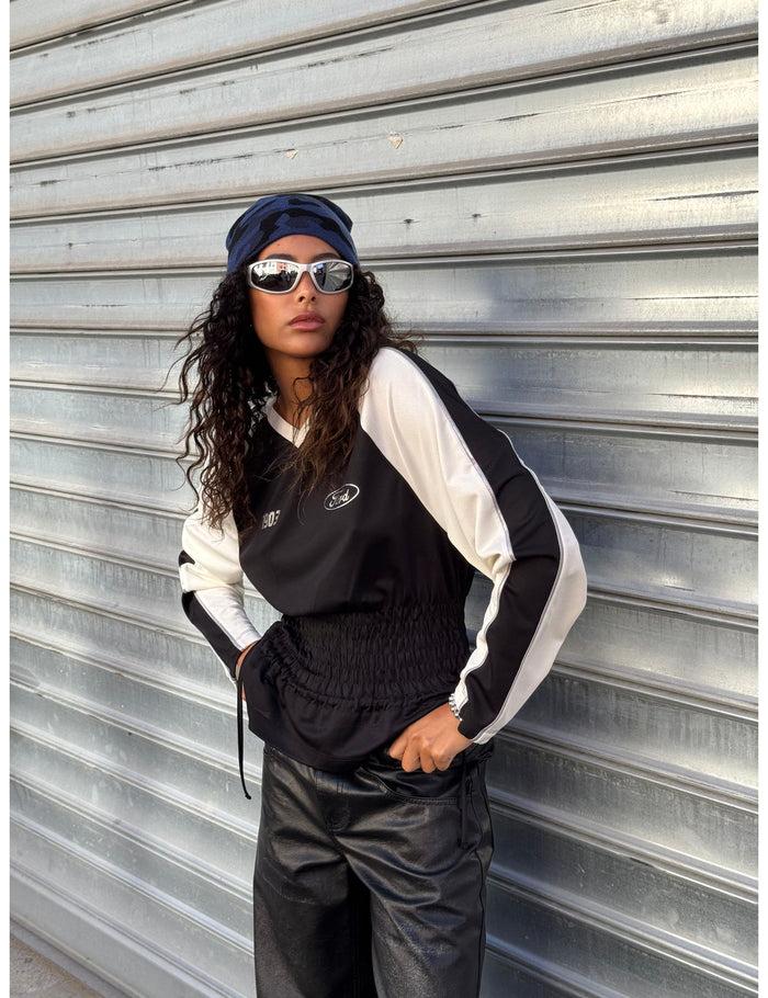 jennyfer T-shirt Ford x Jennyfer à fronces noir