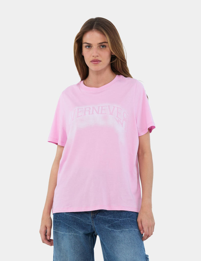 jennyfer T-shirt lavande à message