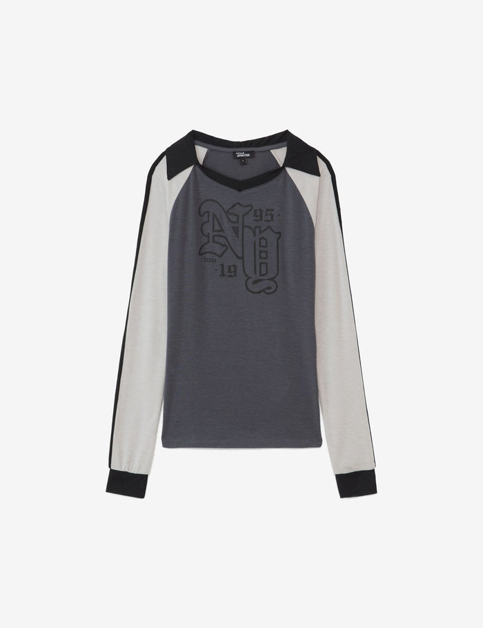 jennyfer T-shirt NY gris foncé