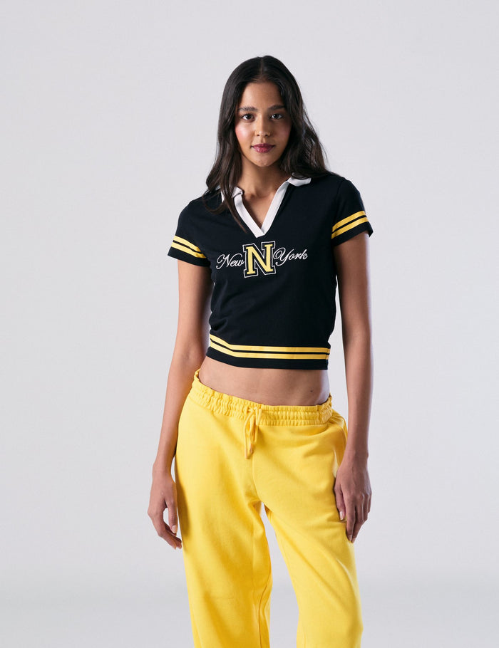 jennyfer T-shirt polo New York noir
