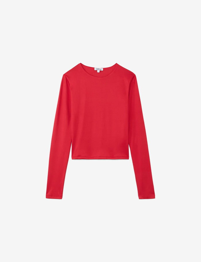 jennyfer T-shirt satiné rouge vif