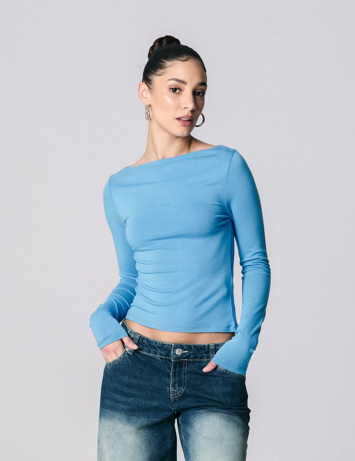 jennyfer Top bleu azur