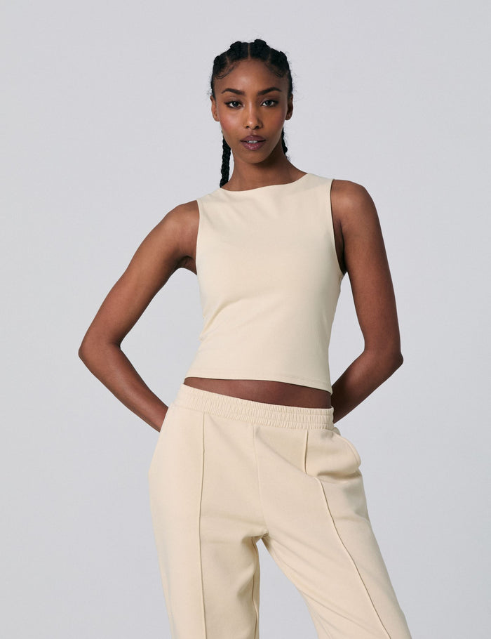 jennyfer Top sans manche beige clair