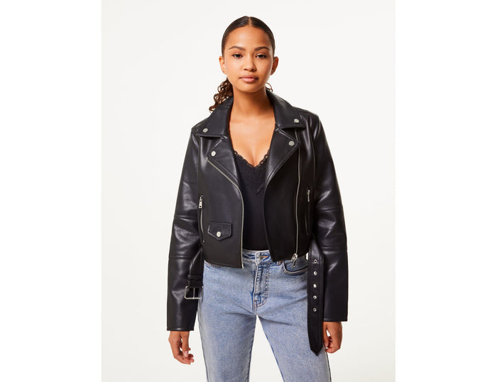 jennyfer Veste biker courte noire