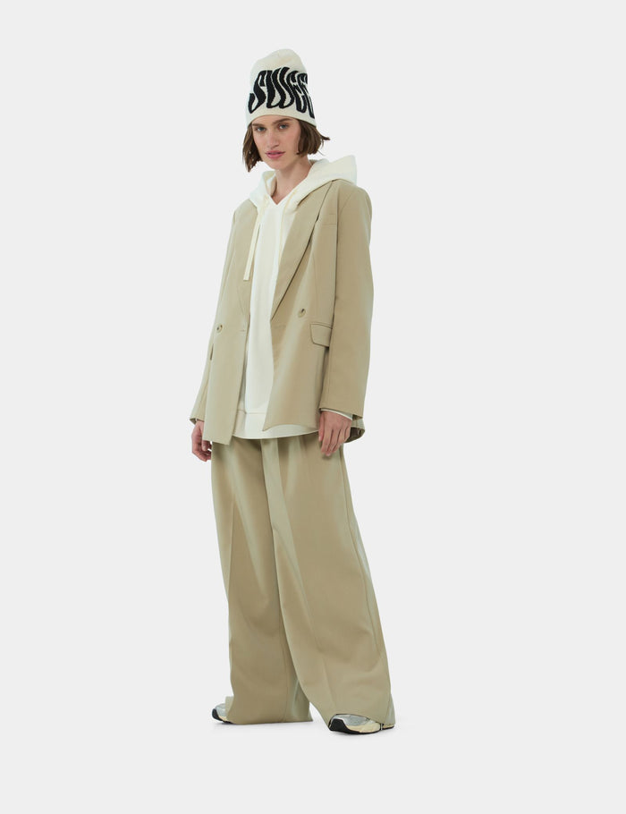 jennyfer Veste blazer oversize beige kaki