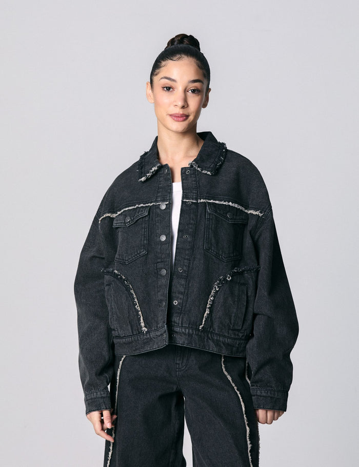 jennyfer Veste en jean noire