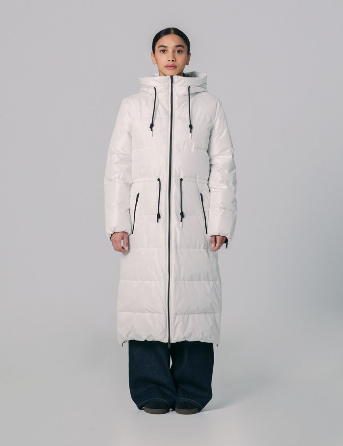 jennyfer Longue doudoune matelassée en plume blanche