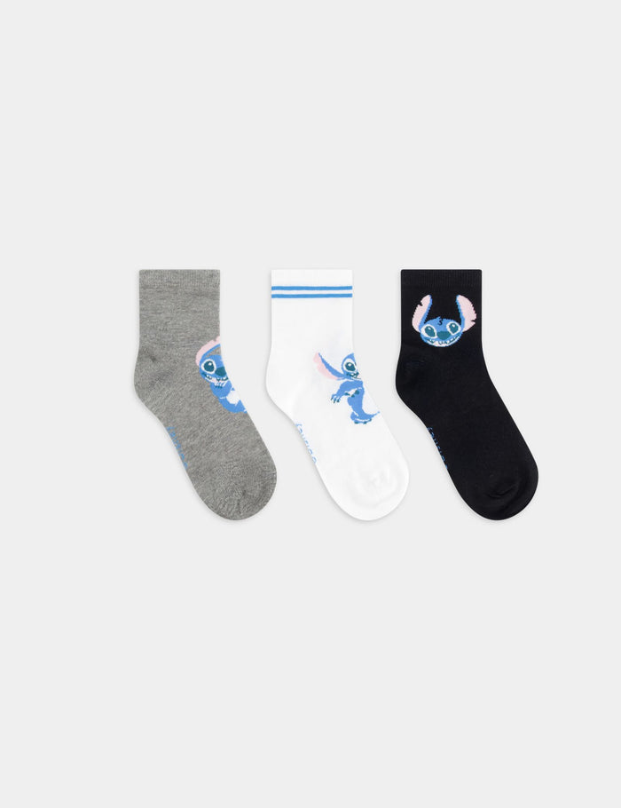 jennyfer Lot de 3 paires de chaussettes Stitch x Jennyfer coloris divers
