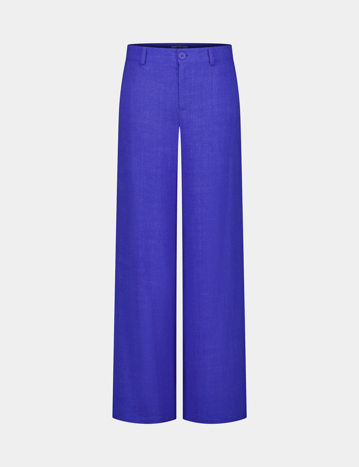 jennyfer Pantalon tailleur matière crêpe violet foncé