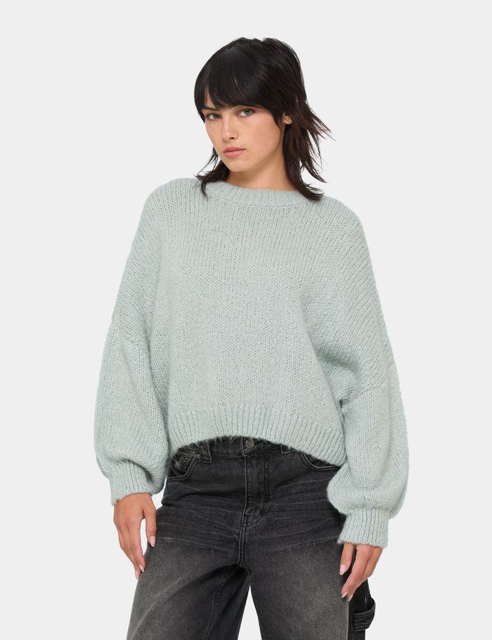jennyfer Pull oversize en mélange de laine vert clair