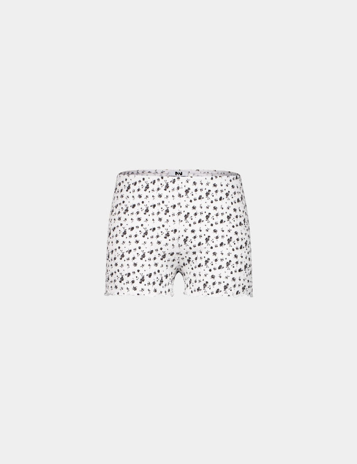 jennyfer Shorty matière crêpée à motifs blanc et noir