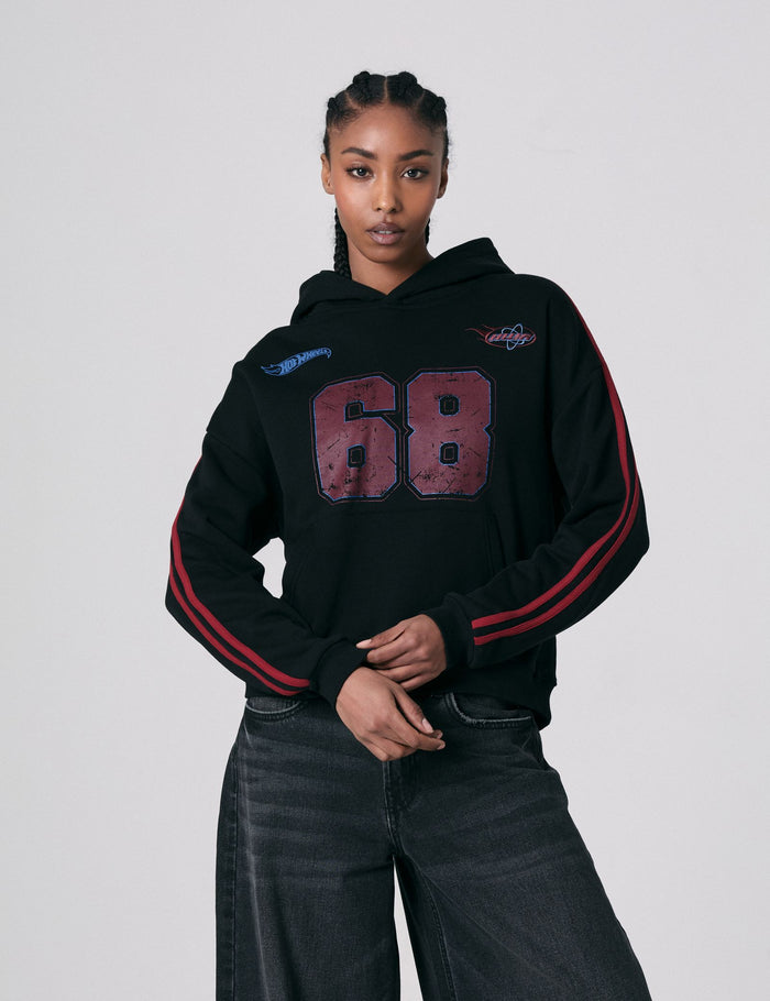 jennyfer Sweat à capuche oversize Hot Wheels x Jennyfer noir