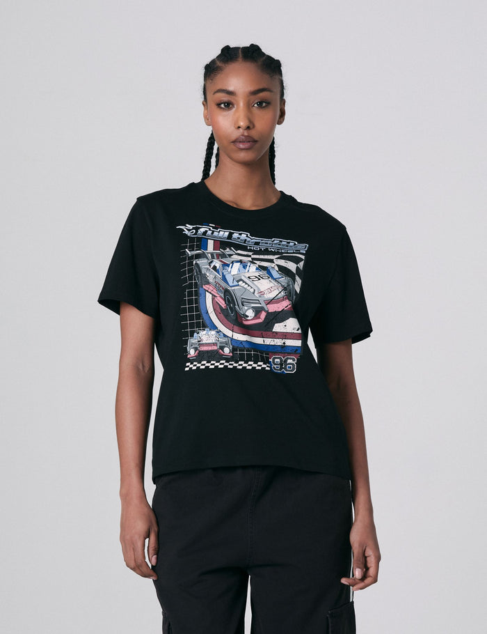 jennyfer T shirt à motif Hot Wheels x Jennyfer noir