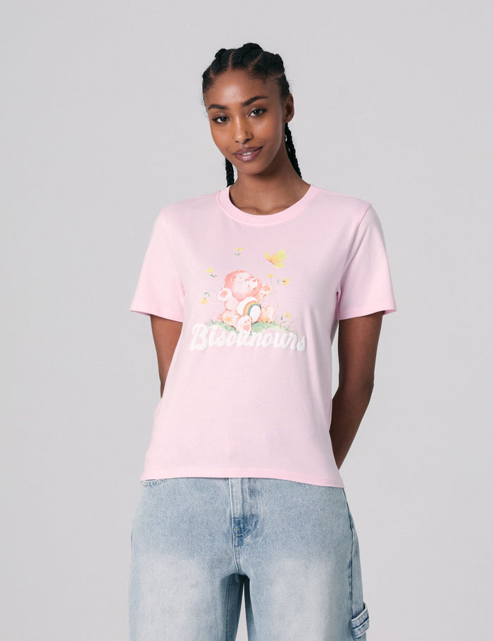 jennyfer T shirt Les Bisounours x Jennyfer à motif rose