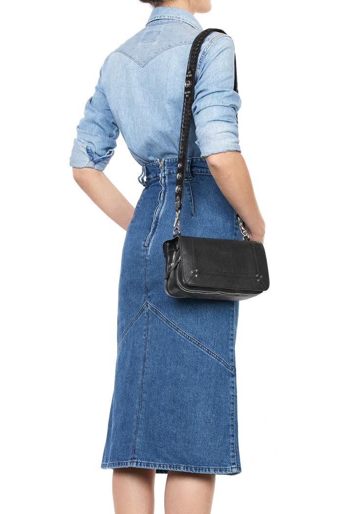 Jerome Dreyfuss Bandouliere Gaucho Croûte Velours Noir