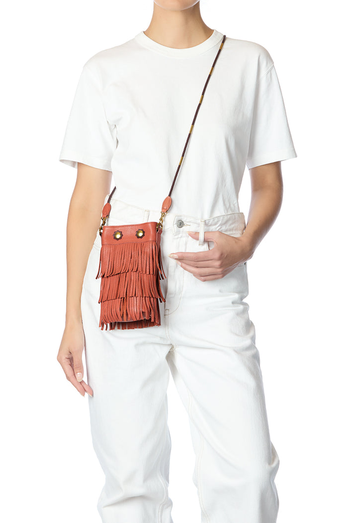 Jerome Dreyfuss Ben Mini Croûte Velours Haenyeo Terracotta