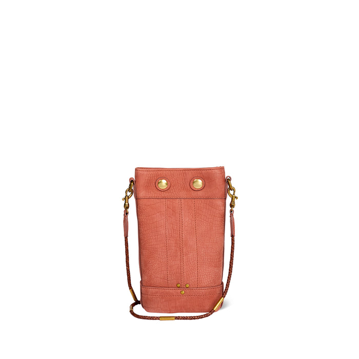 jerome dreyfuss Ben Mini Taurillon Imprimé Croco Terracotta