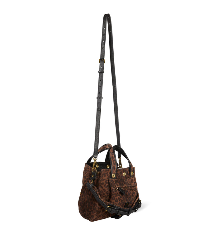 Jerome Dreyfuss Billy Nano Croûte Velours Imprimé Léopard Naturel