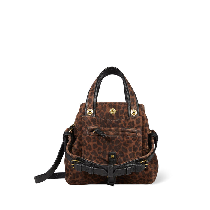 jerome dreyfuss Billy Nano Croûte Velours Imprimé Léopard Naturel