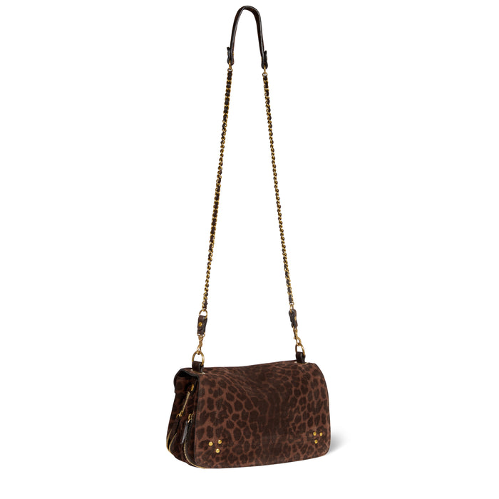 Jerome Dreyfuss Bobi Croûte Velours Imprimé Léopard Naturel