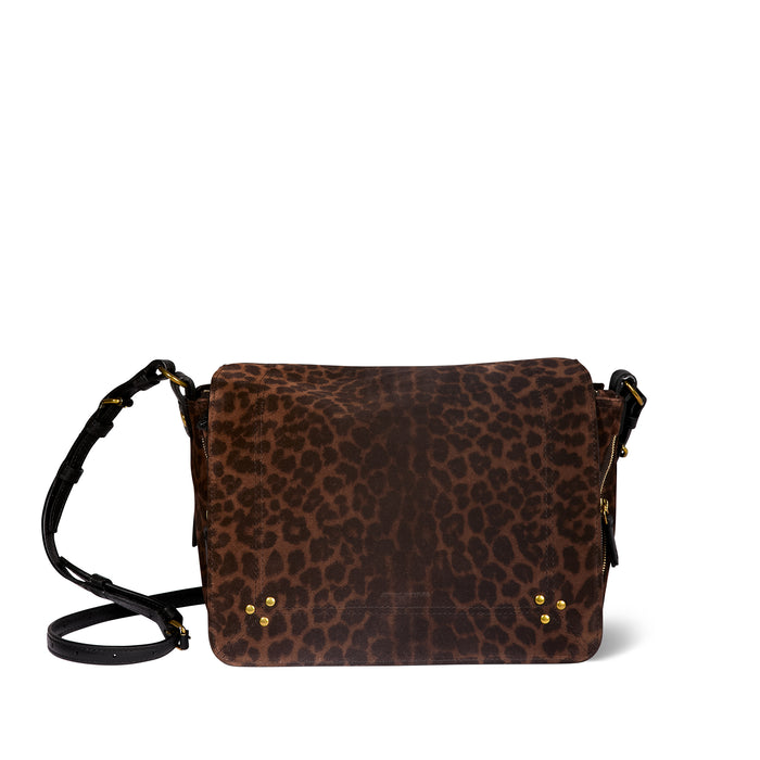 jerome dreyfuss Igor Croûte Velours Imprimé Léopard Naturel