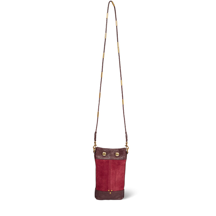 Jerome Dreyfuss Ben Mini Croute Velours Burgundy