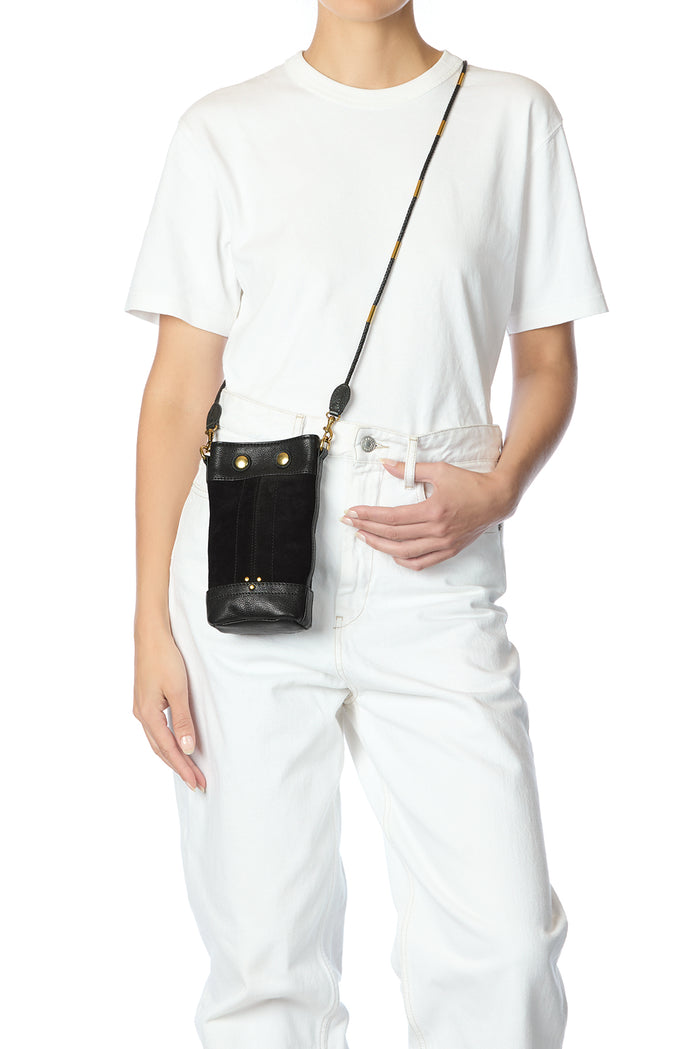 Jerome Dreyfuss Ben Mini Croûte Velours Noir