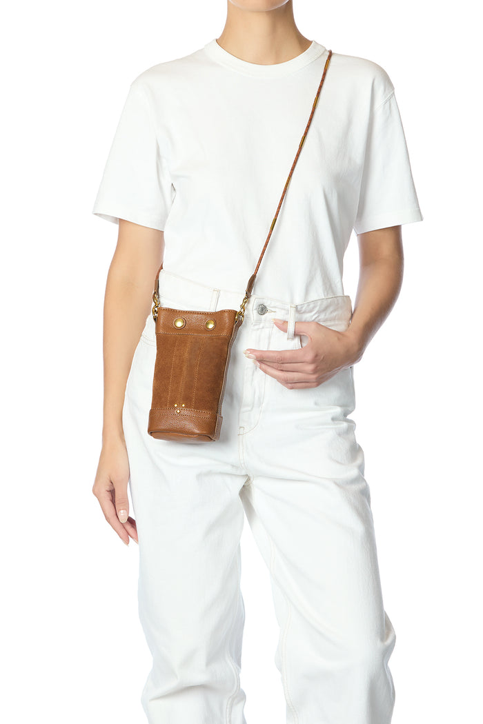 Jerome Dreyfuss Ben Mini Croûte Velours Tabac