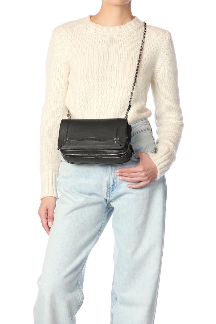 Jerome Dreyfuss Bobi Agneau Noir Silver