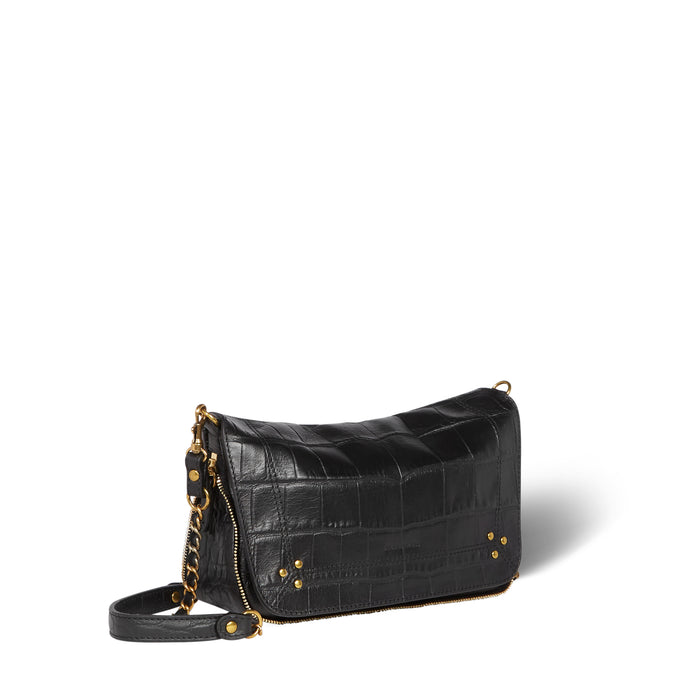 Jerome Dreyfuss Bobi S Vachette Imprimé Croco Noir