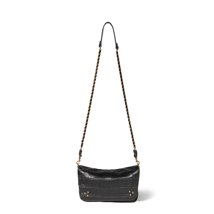 Jerome Dreyfuss Bobi S Vachette Imprimé Croco Noir