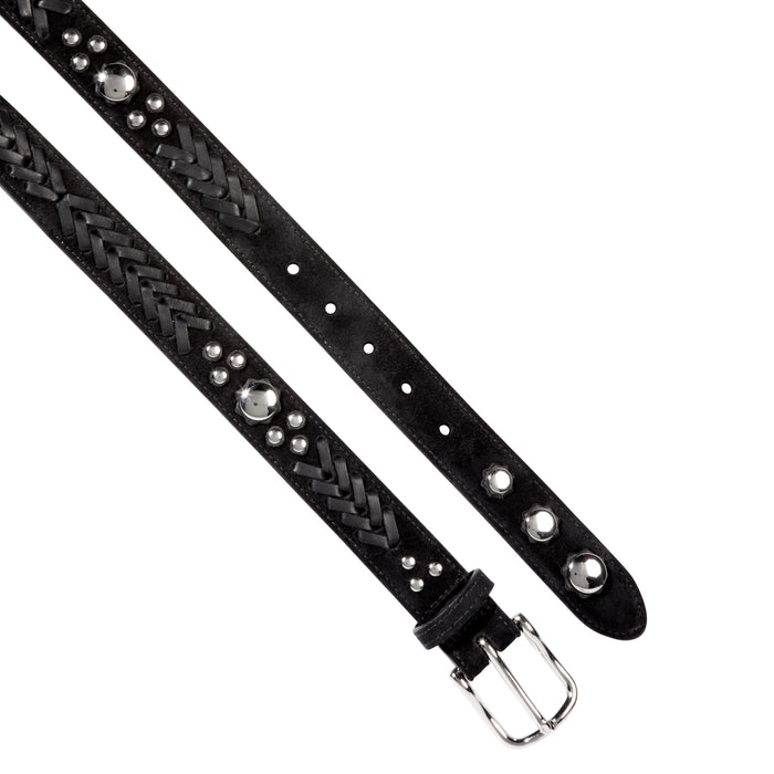 Jerome Dreyfuss Ceinture Gaucho Split Suede Noir