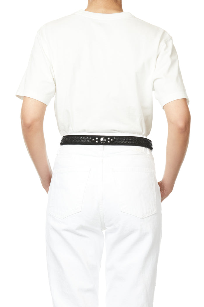 Jerome Dreyfuss Ceinture Gaucho Split Suede Noir