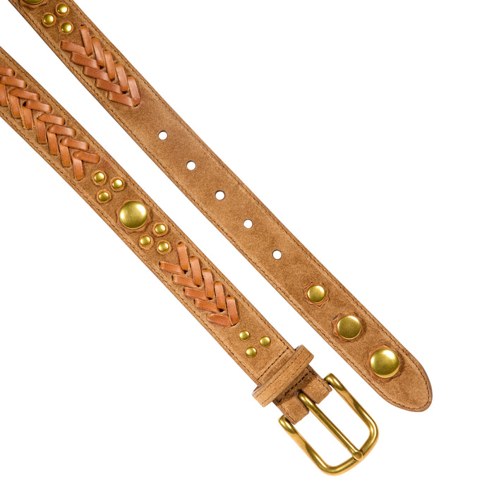 Jerome Dreyfuss Ceinture Gaucho Split Suede Tabac