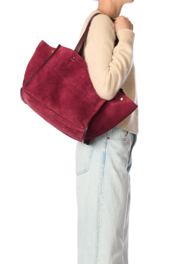 Jerome Dreyfuss Léon M Croute Velours Burgundy