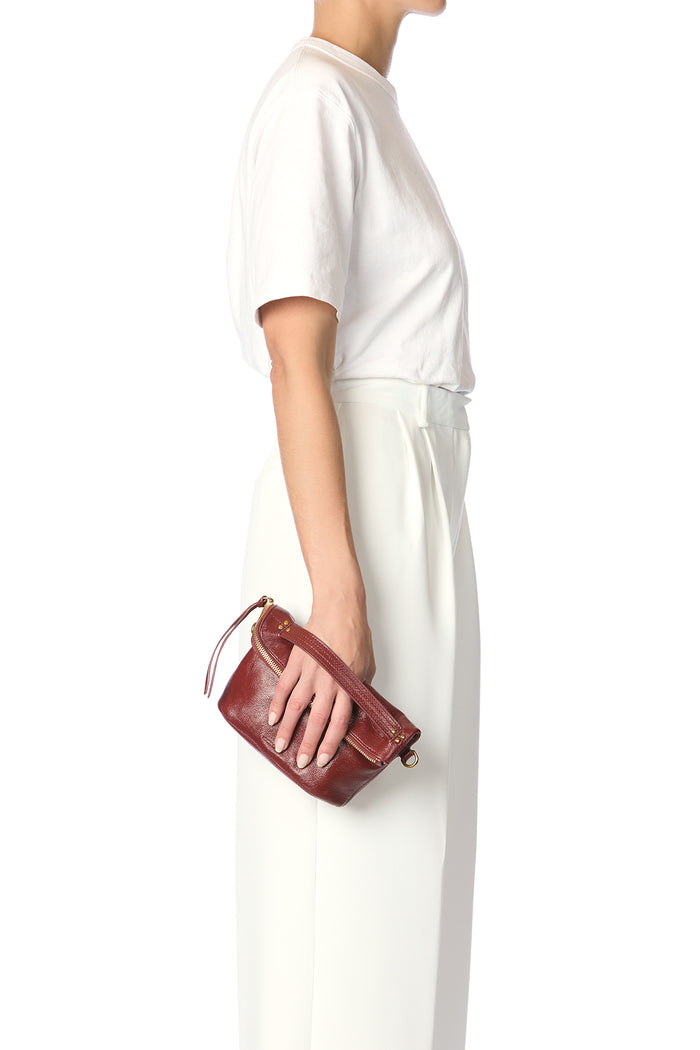 Jerome Dreyfuss Lucky Pochette Buffle Acajou