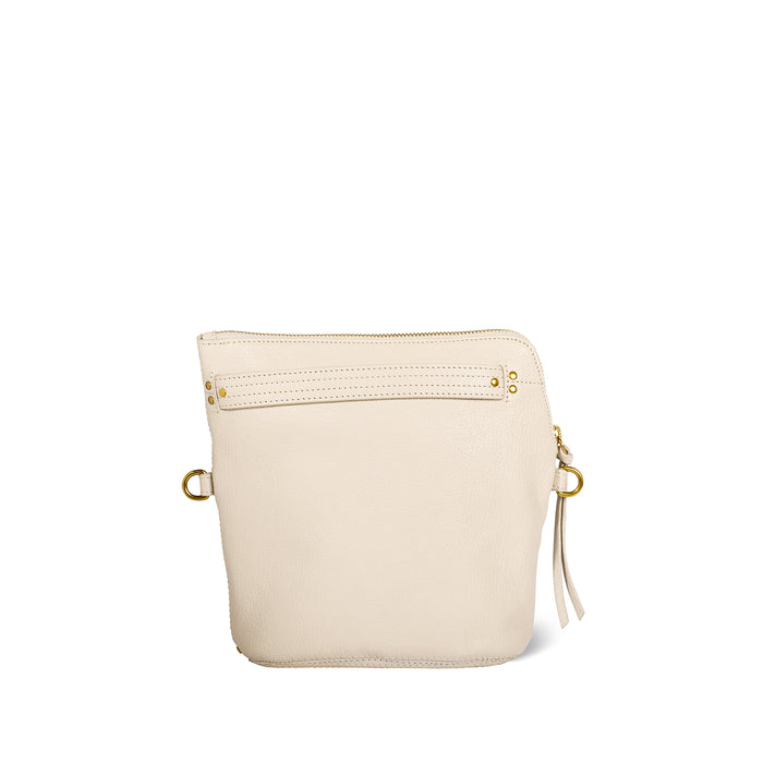 Jerome Dreyfuss Lucky Pochette Chèvre Ecru Grainé