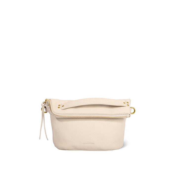 jerome dreyfuss Lucky pochette Chèvre Ecru grainé