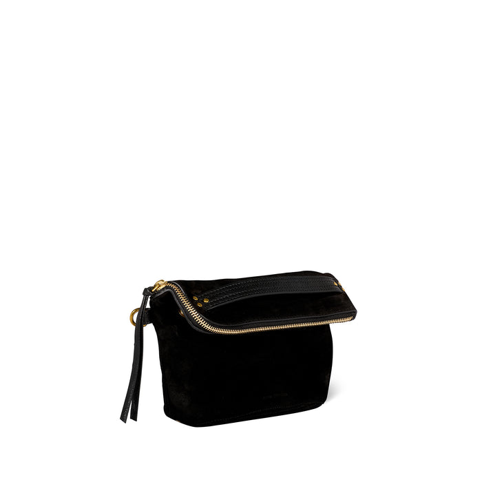 Jerome Dreyfuss Lucky Pochette Croûte Velours Noir