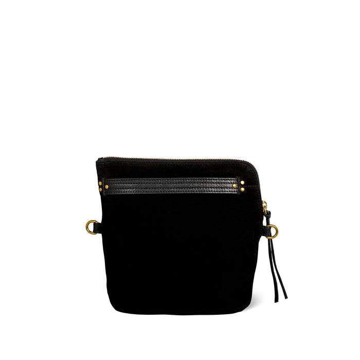 Jerome Dreyfuss Lucky Pochette Croûte Velours Noir