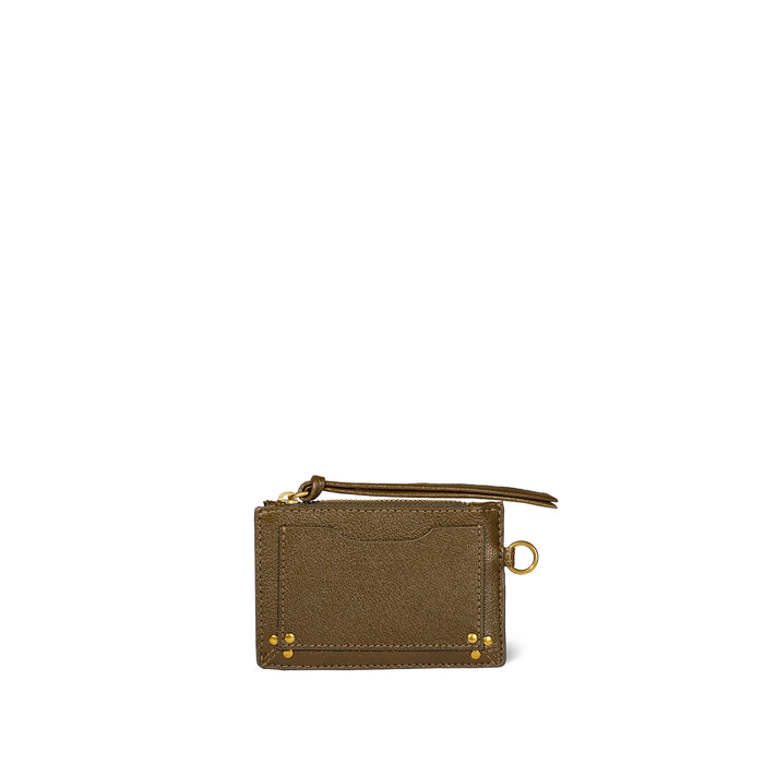 Jerome Dreyfuss Lucky Porte Cartes Buffle Kaki