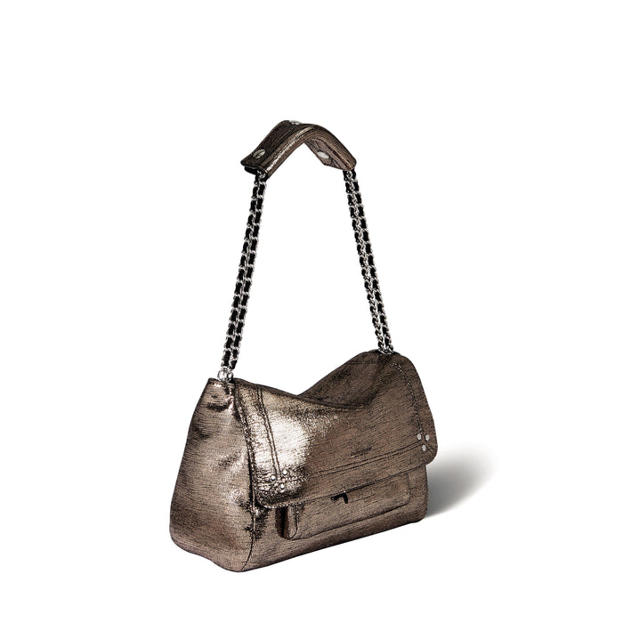 Jerome Dreyfuss Lulu M Chèvre Lamé Champagne