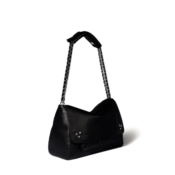 Jerome Dreyfuss Lulu M Veau Noir Silver