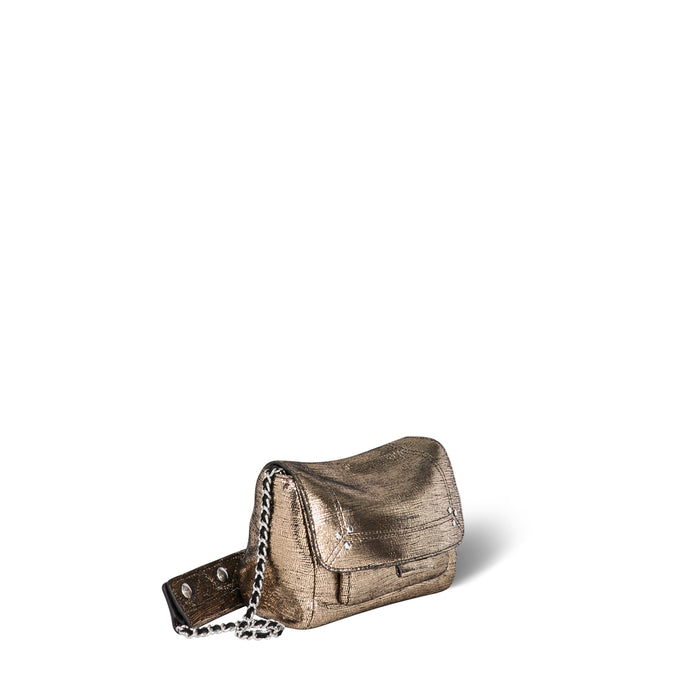 Jerome Dreyfuss Lulu S Chèvre Lamé Champagne